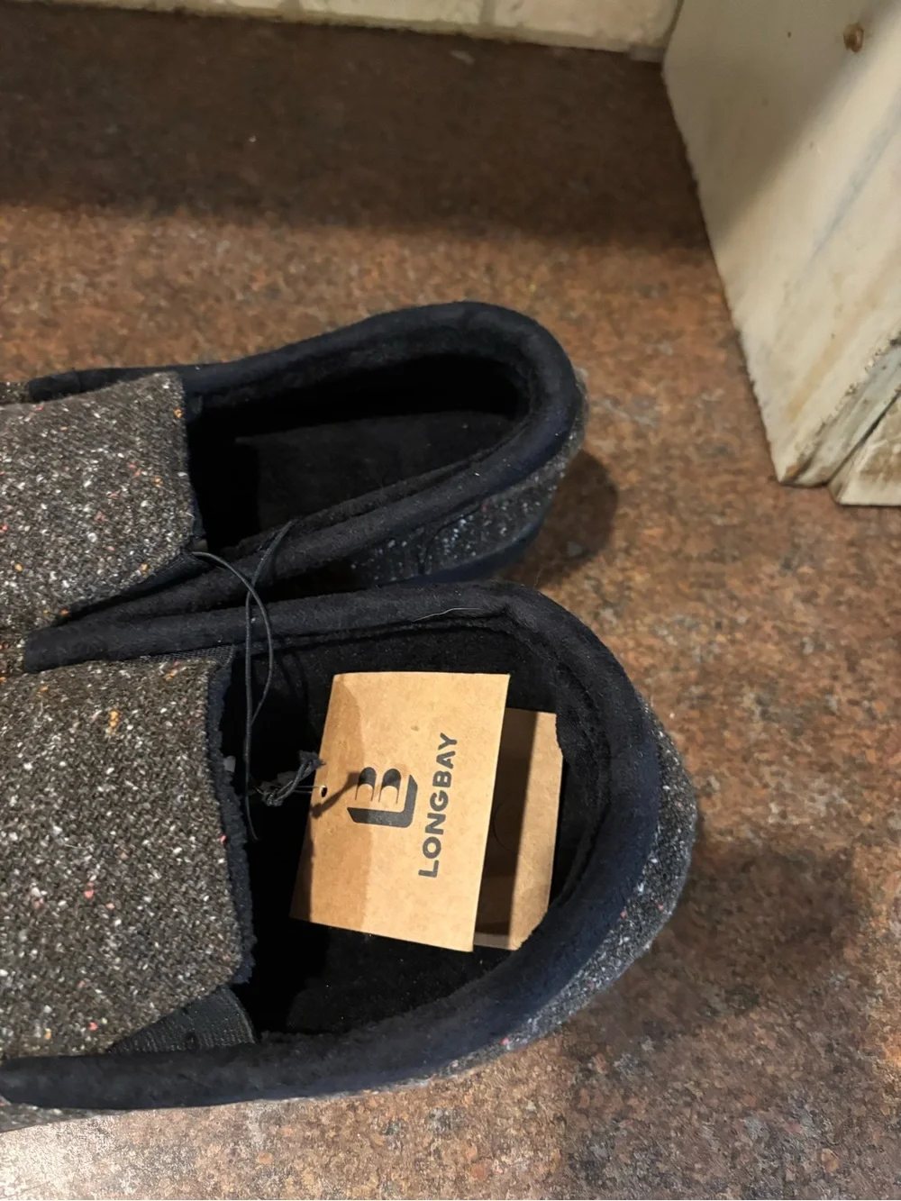 Men’s Brown Speckled Slip-On Casual Slippers